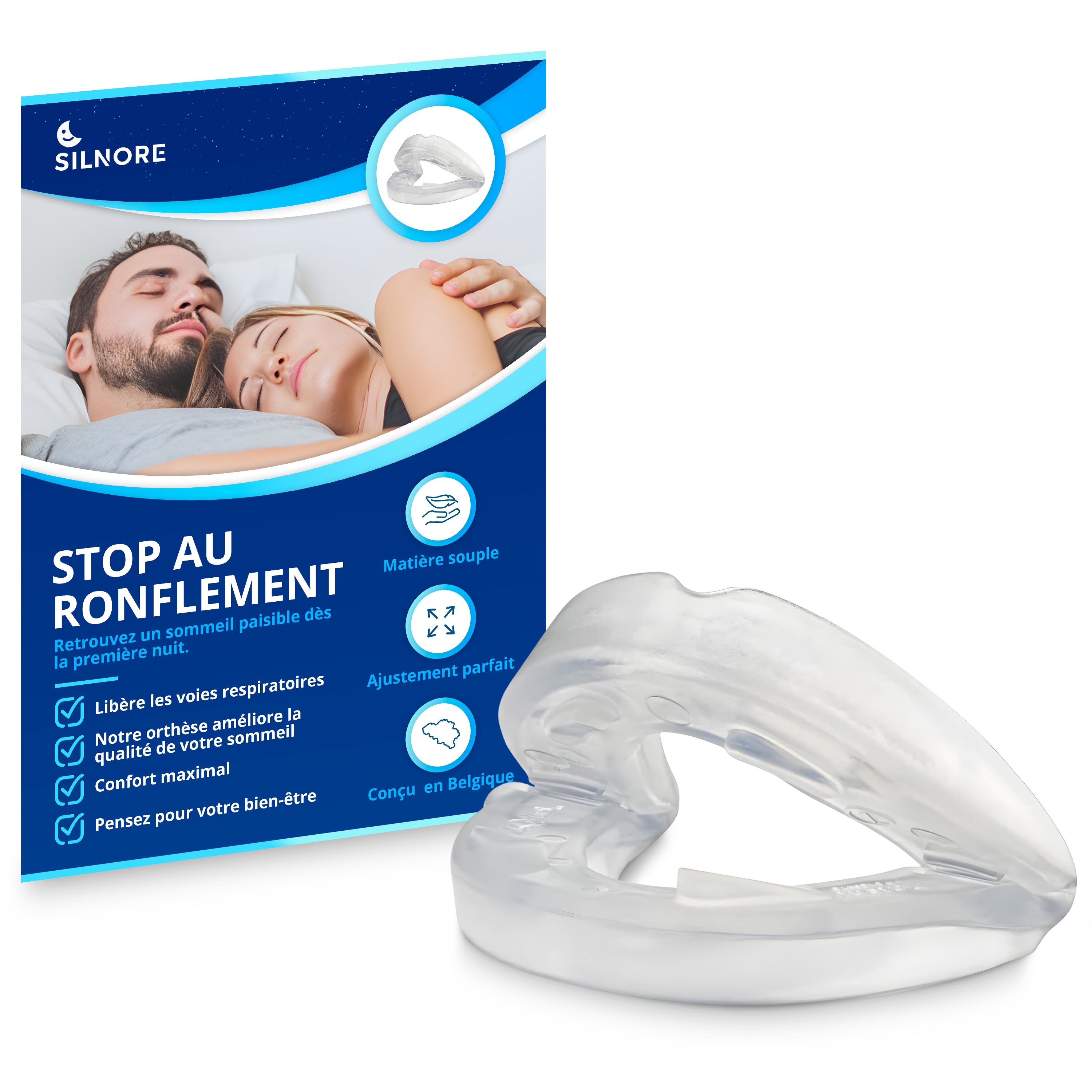 Gouttière anti ronflement Silnore | solution efficace contre le ronflement